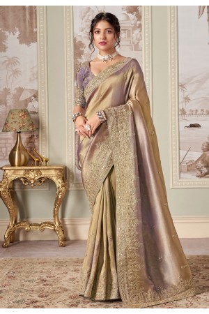 Lavender silk saree with blouse 3020B