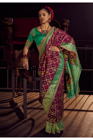 Wine viscose saree with blouse 6906