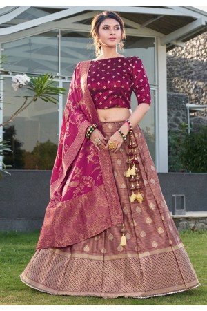 Brown silk lehenga choli 2313