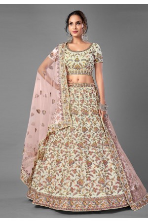 Light green georgette embroidered lehenga choli 6903