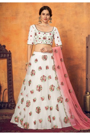 Off white net lehenga choli 1751