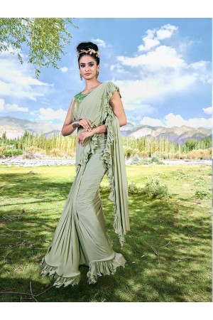 Indian ruffle party wear saree