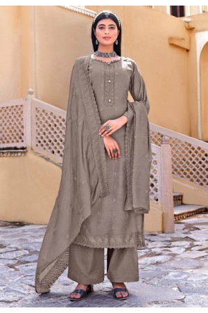 Grey viscose palazzo suit 3168