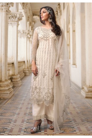 Off white net kameez with palazzo 3302