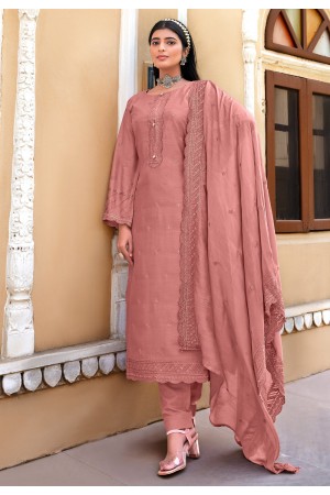 Pink viscose kameez with pant 3173