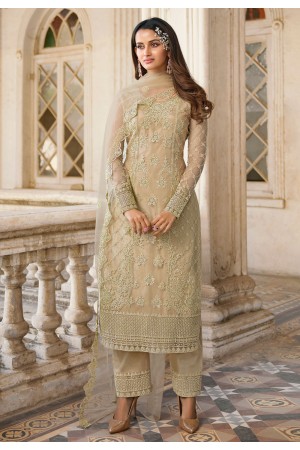 Pista green net palazzo suit 3305