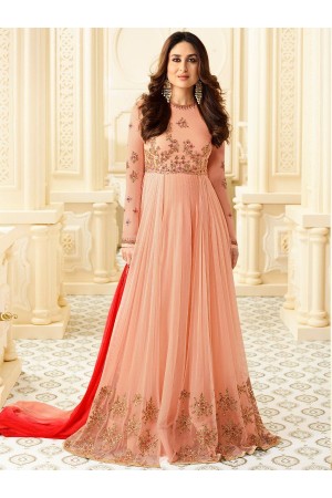 Kareena Kapoor peach color georgette anarkali kameez