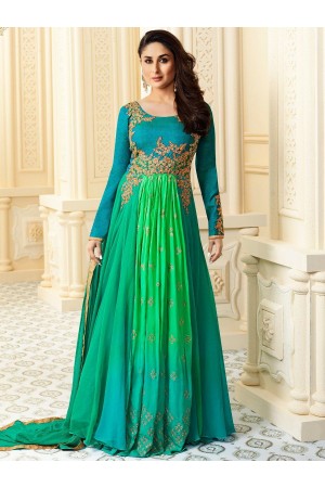 Kareena Kapoor green georgette anarkali