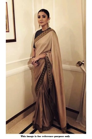 Bollywood Sabyasachi Inspired Anushka Sharma Cream silk saree