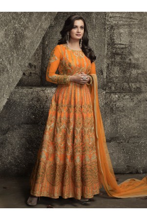 Dia mirza mulberrysilk party wear anarkali 1001