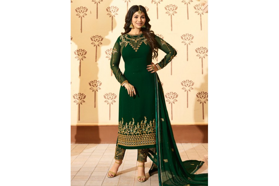 Ayesha Takia Green straight cut Indian wedding pant style