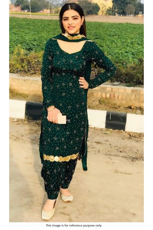 Bollywood model Emerald green salwar kameez