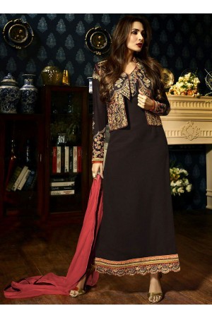 Malaika Arora khan georgette brown color party wear salwar Kameez