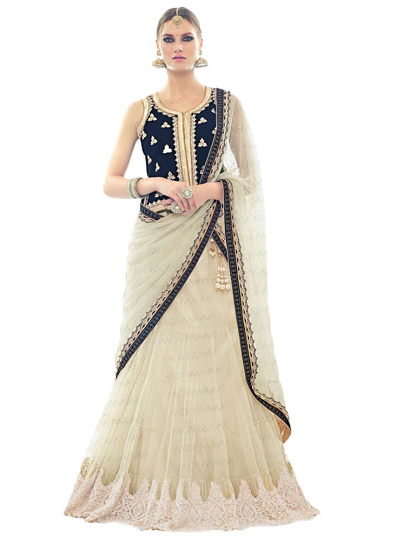 white net lehenga choli