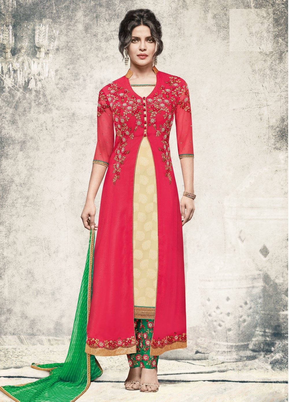 jacket style salwar kameez