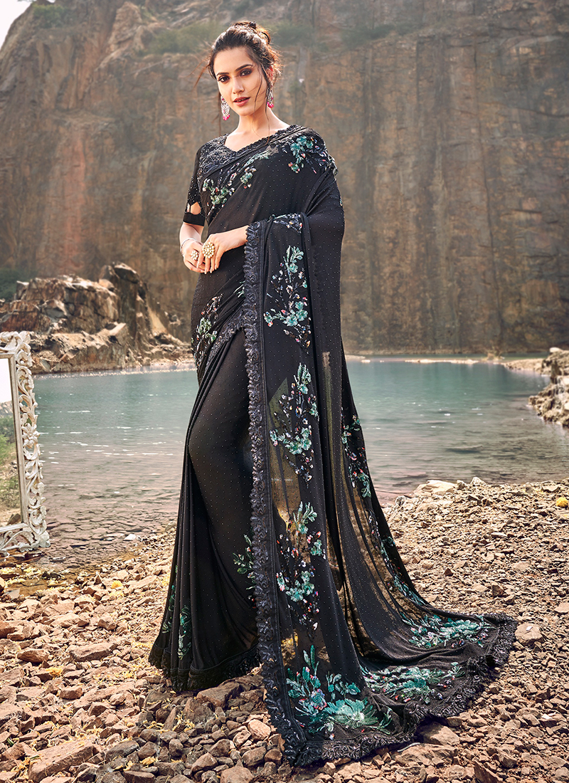 Tara Sutaria Celebrates 'Good Things' In Life Wearing A Black Saree