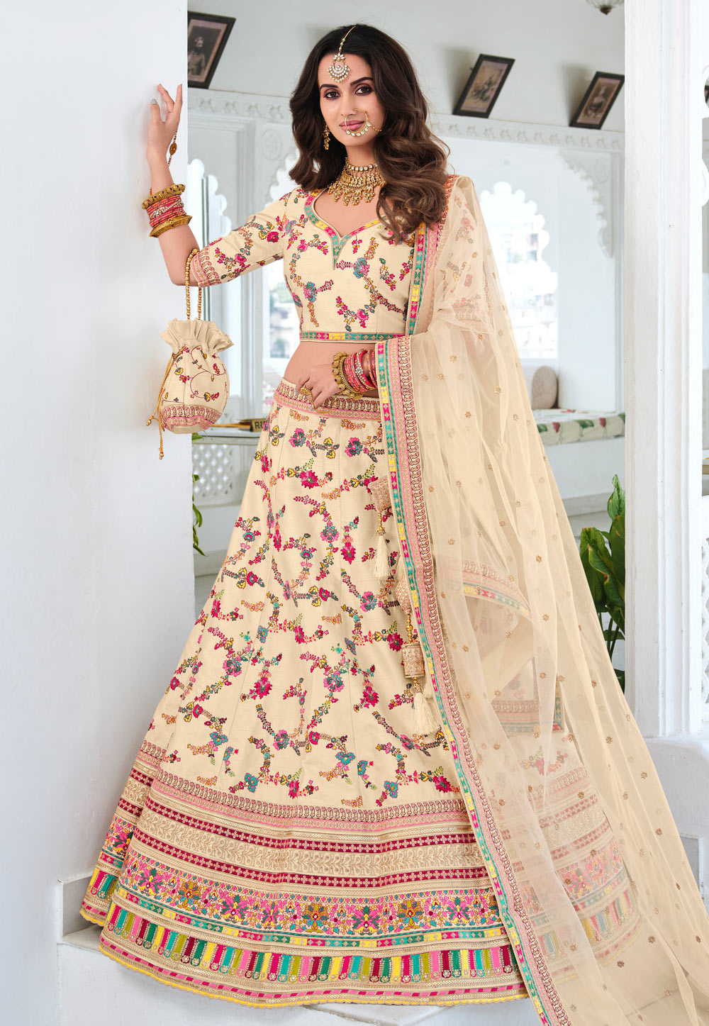 Shop Red Embroidered Georgette Lehenga Set Wedding Wear Online at Best  Price | Cbazaar