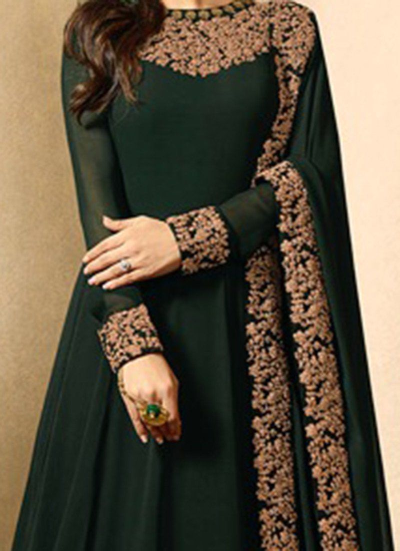 deep neck anarkali