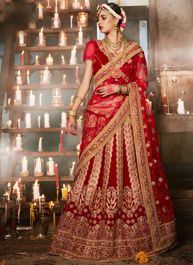 Bridal Lehenga Buy Maroon Velvet Wedding Wear Patch Work A Line Lehenga 346 In Usa Uk And Canada