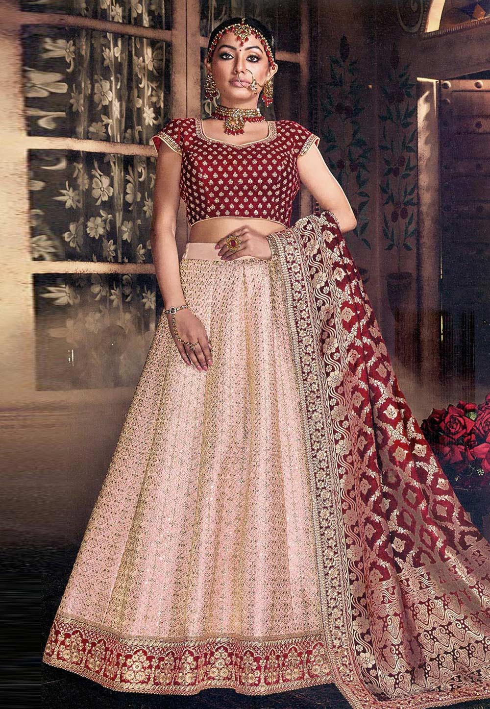 Raw silk bridal lehenga new arrivals