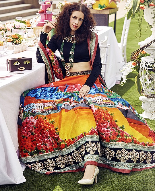 Buy Sabyasachi Inspired Black and multi color art silk wedding lehenga ...