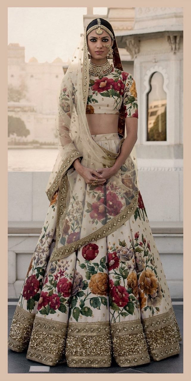 ivory bridal lehenga