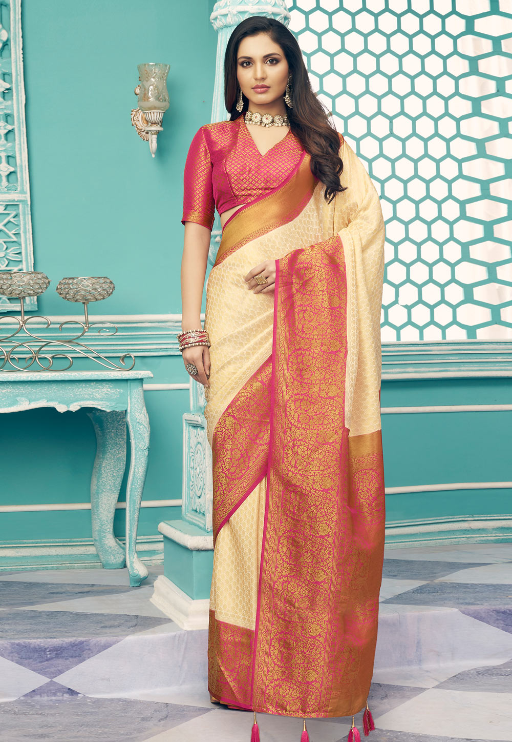 20 Banarasi Silk Saree Blouse Designs