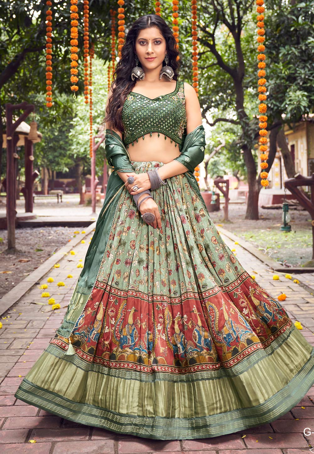 Buy Sashay Boutique Girl's Raw Silk Embroidery Readymade One-shoulder Lehenga  Choli with Dupatta(2-3Y) Online at Best Prices in India - JioMart.