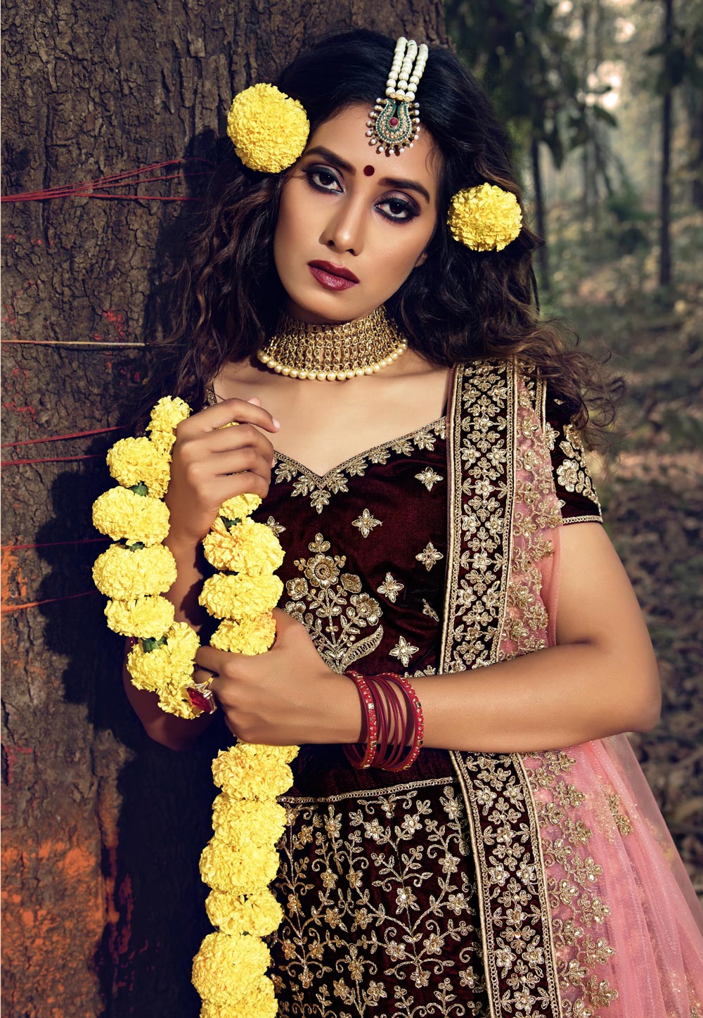 Maroon velvet royal lehenga choli 3702 Maroon velvet royal lehenga choli 3702