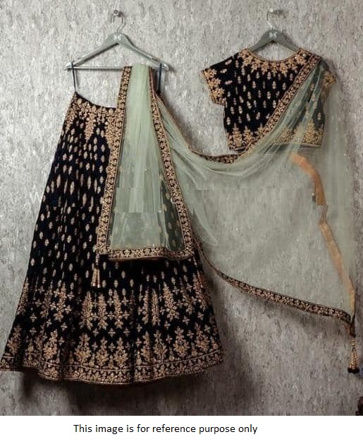 black velvet lehenga online