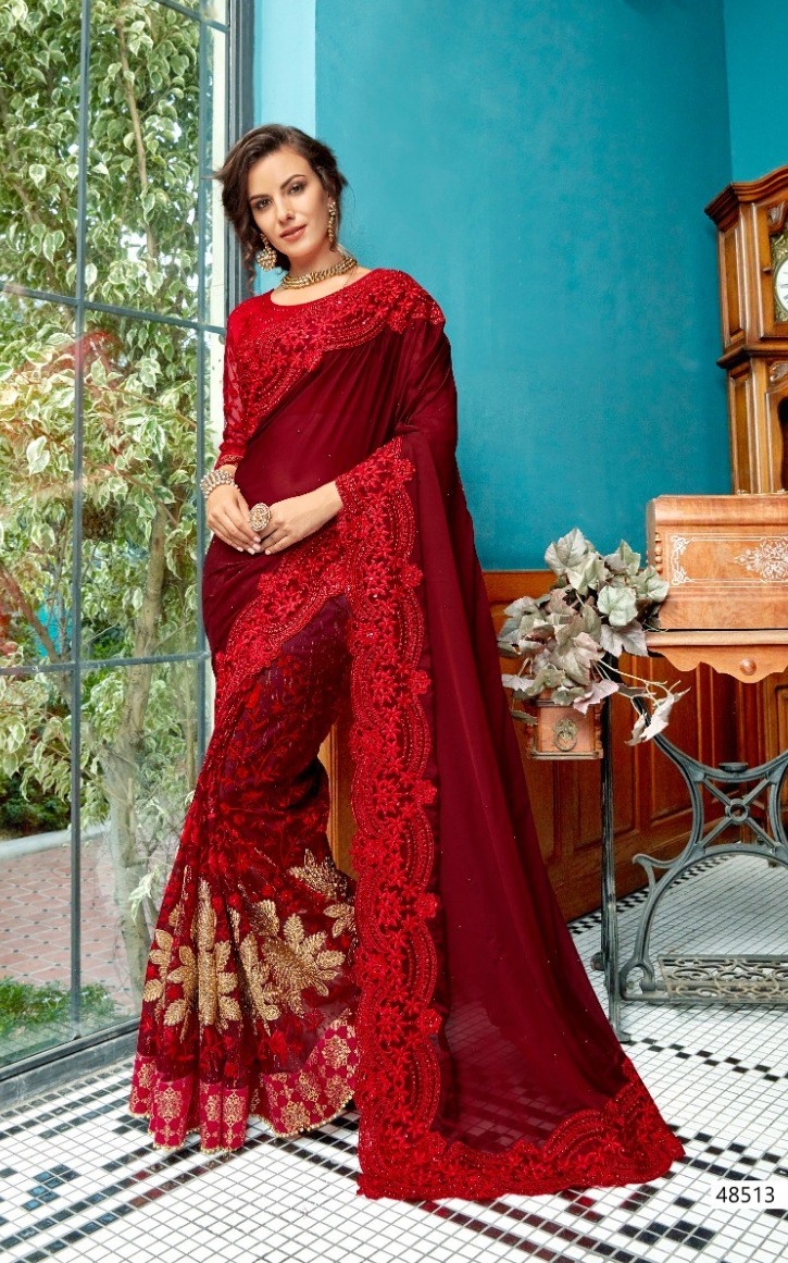 latest fancy party wear sarees