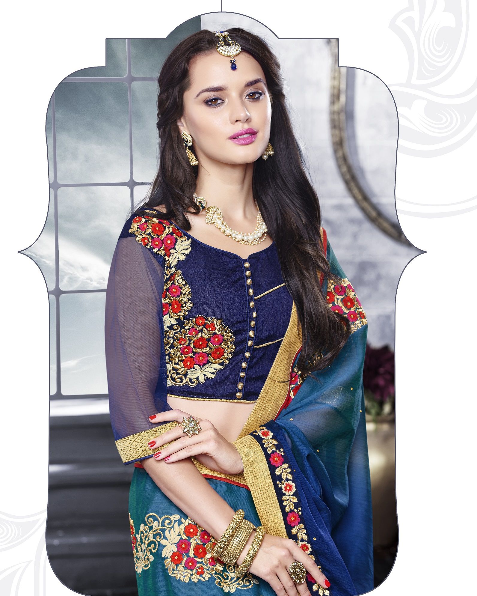 party wear blue