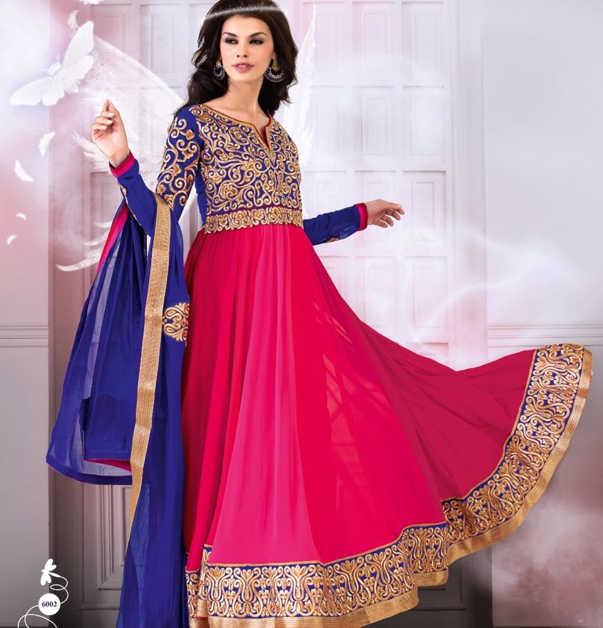 Red Georgette Party Wear Anarkali MAK380