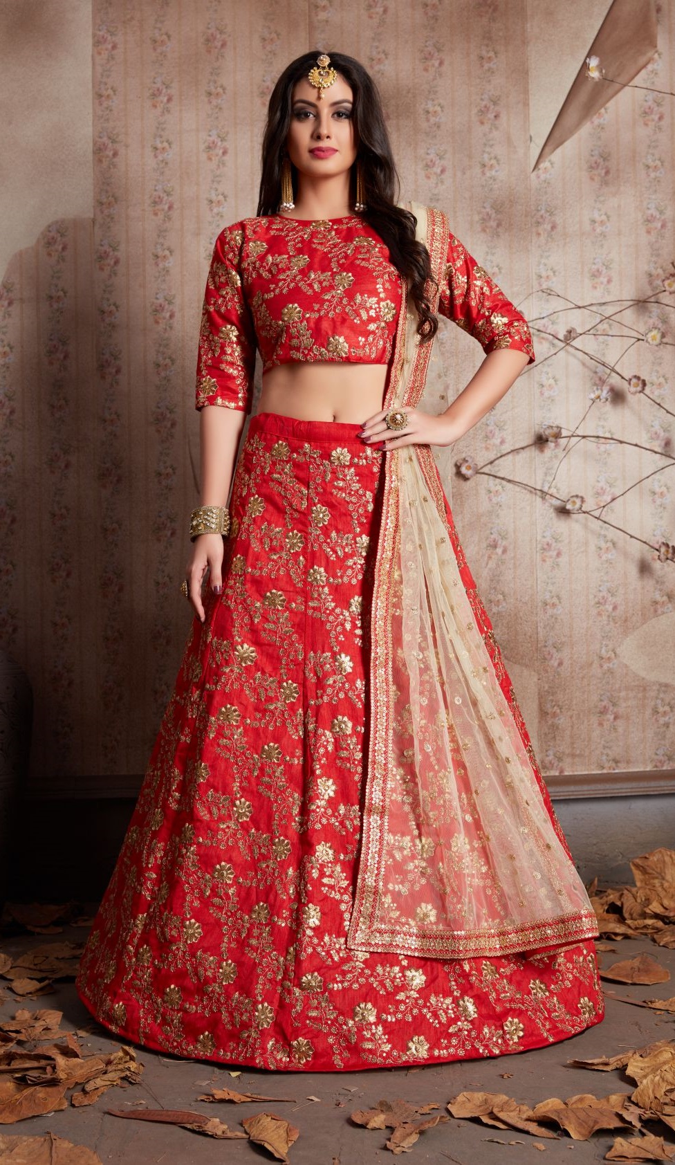 Indian Dress Red Color Bridal Lehenga 469 Indian Dress Red Color Bridal Lehenga 469