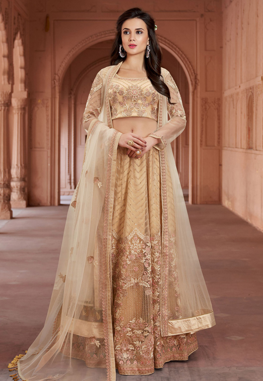 golden indo western dress