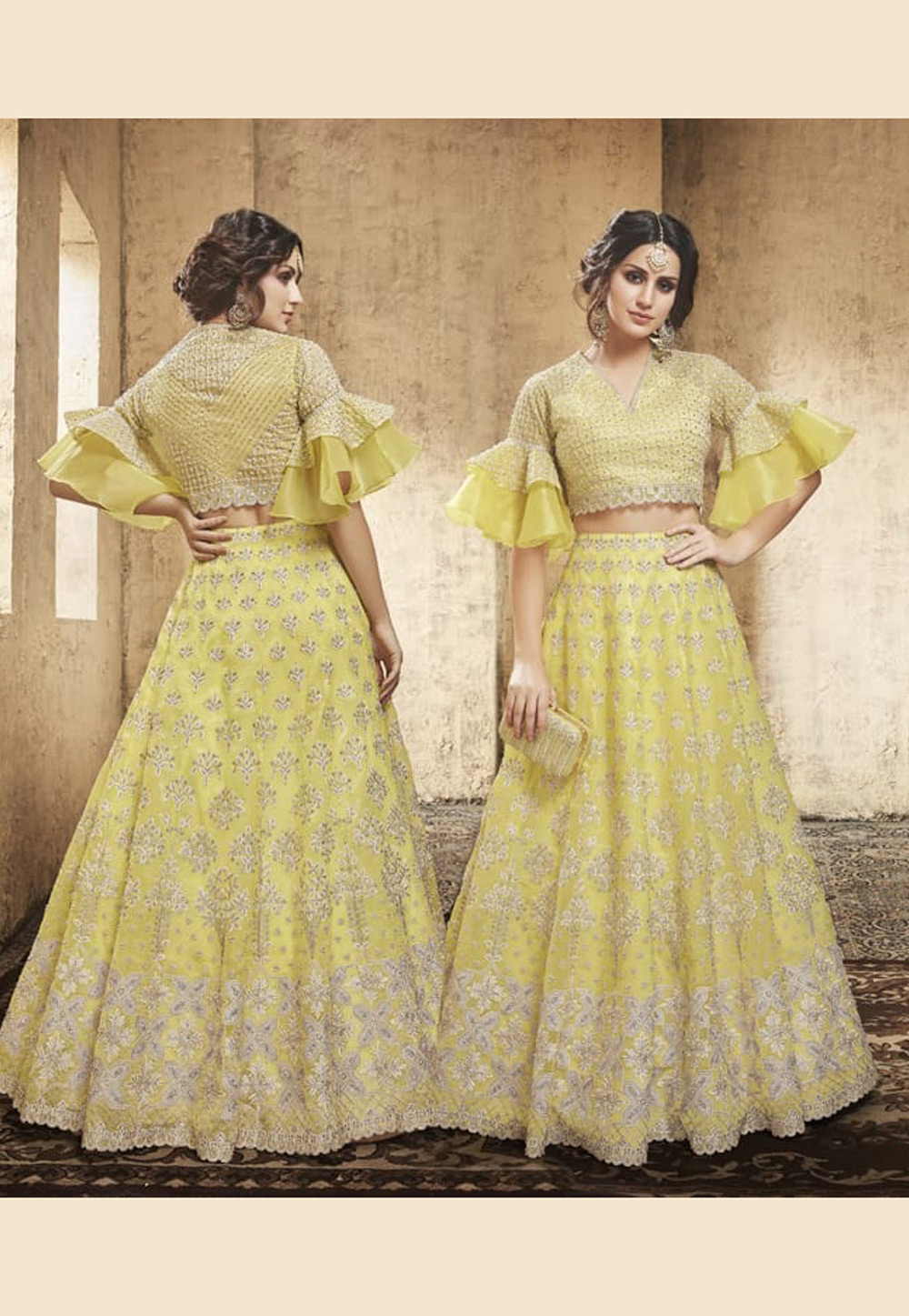 frill lehenga online shopping