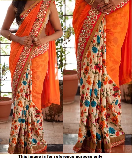 half and half party wear sarees