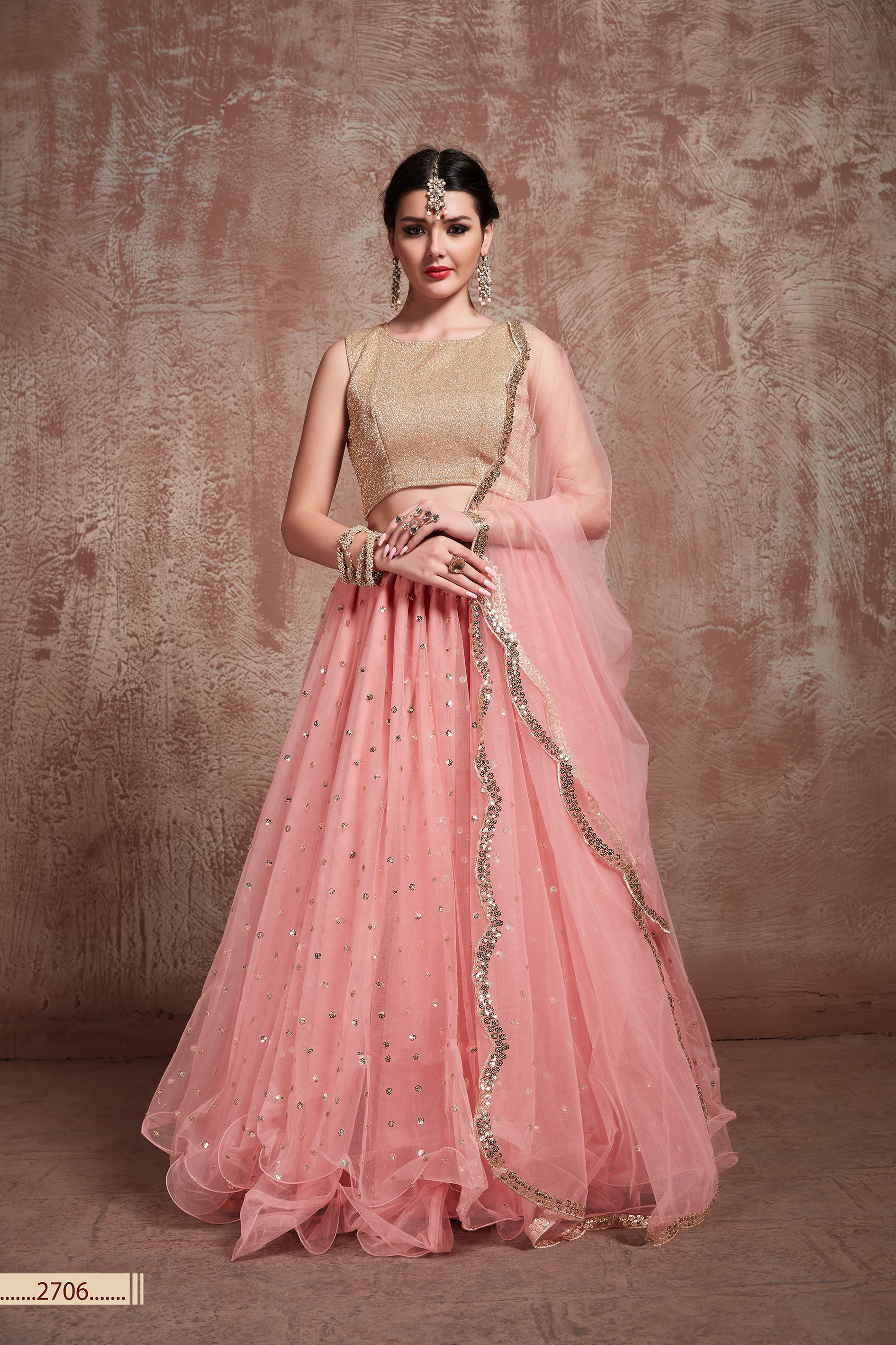 light pink lehenga choli