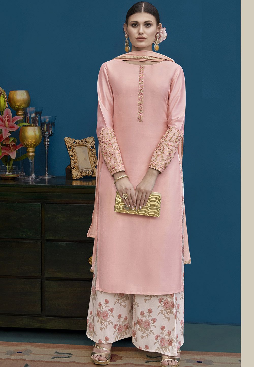 baby pink pakistani dresses