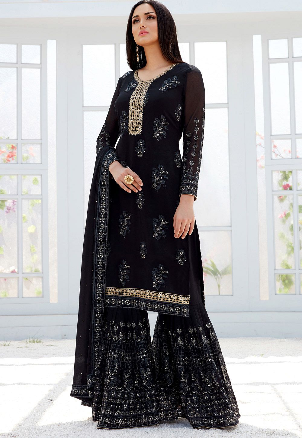 black colour sharara
