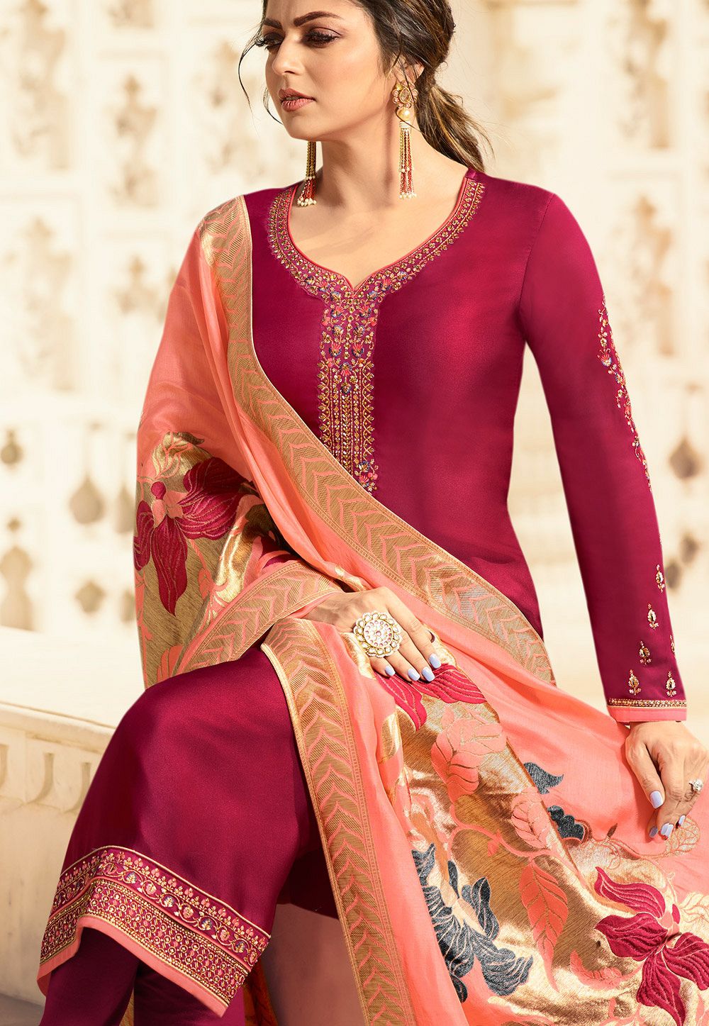 satin cloth churidar