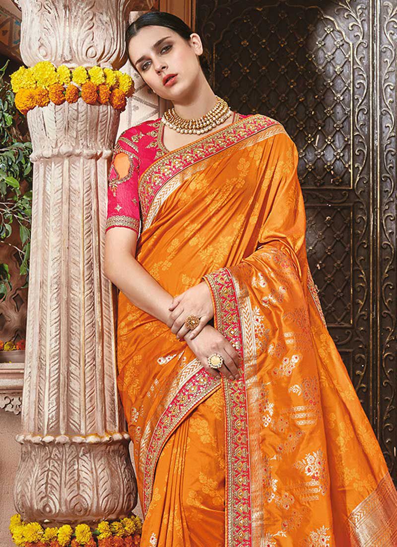 Pure banarasi silk wedding sarees sales