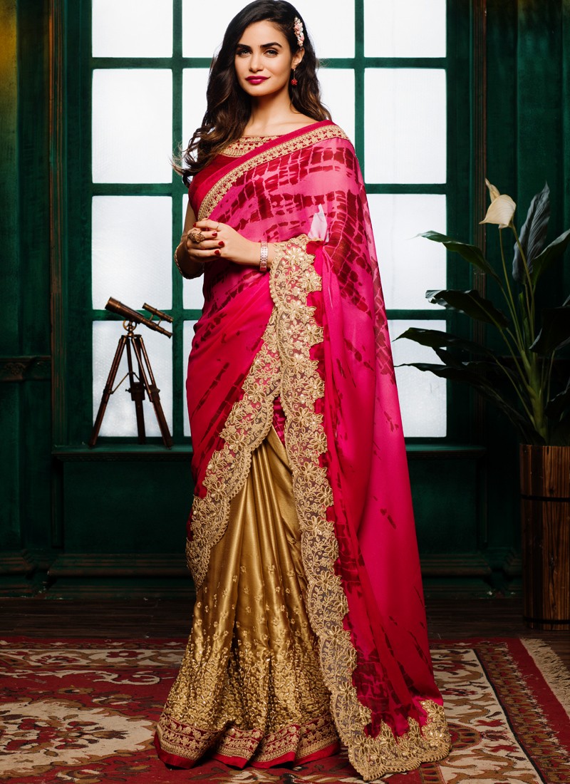 maroon colour party wear saree