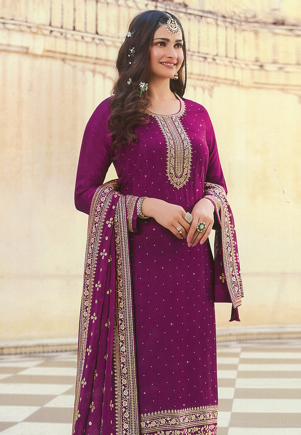 Party Wear Ladies Maheshwari Silk Unstitched Suit, 4 Pcs Set at Rs  1999.00/piece in Delhi