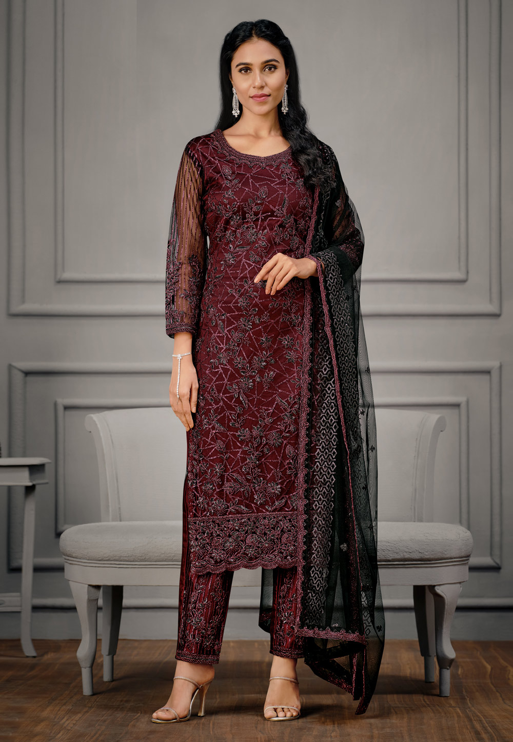 Buy 38/S-2 Size Gur Purab Floral Print Salwar Kameez Online for Women in USA