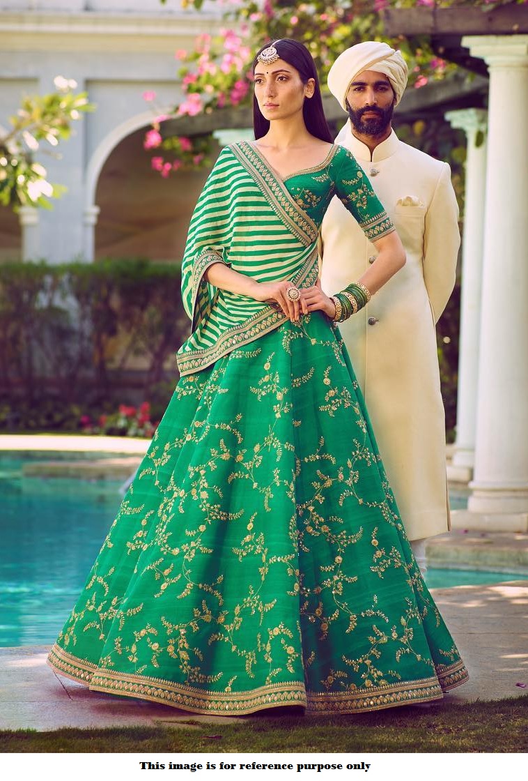 sabyasachi green lehenga