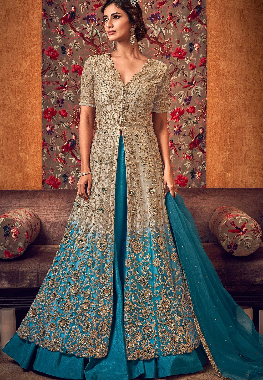 Wedding Lehenga Suit Virginia Richmond Designer Wedding Peplum and Lehenga  Suit Pakistan