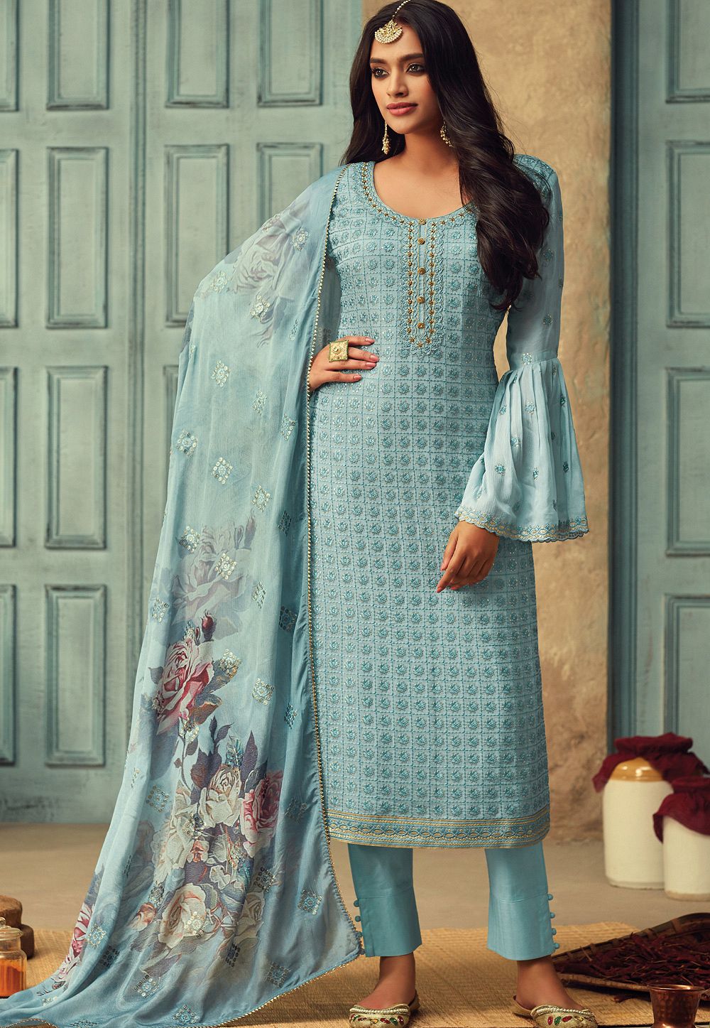 Buy Designer Kurta Suit Sets for Women Online in India  Buy Indian Suits   Sets  Chanderi Anarkali Suit  Trousers Kurta Sets  Bandhani Kurta   Dhoti Set