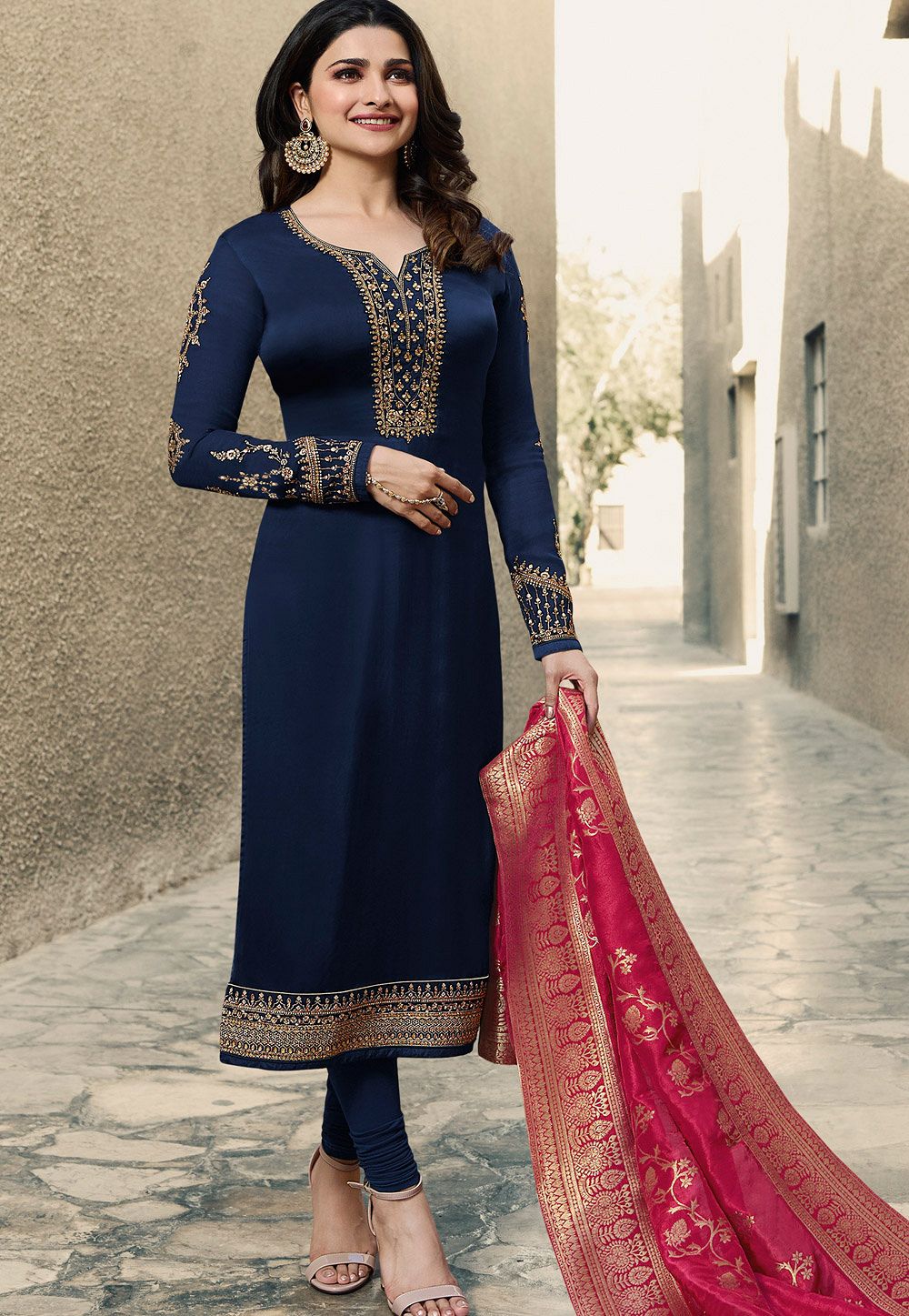 designer suits with banarasi dupatta online