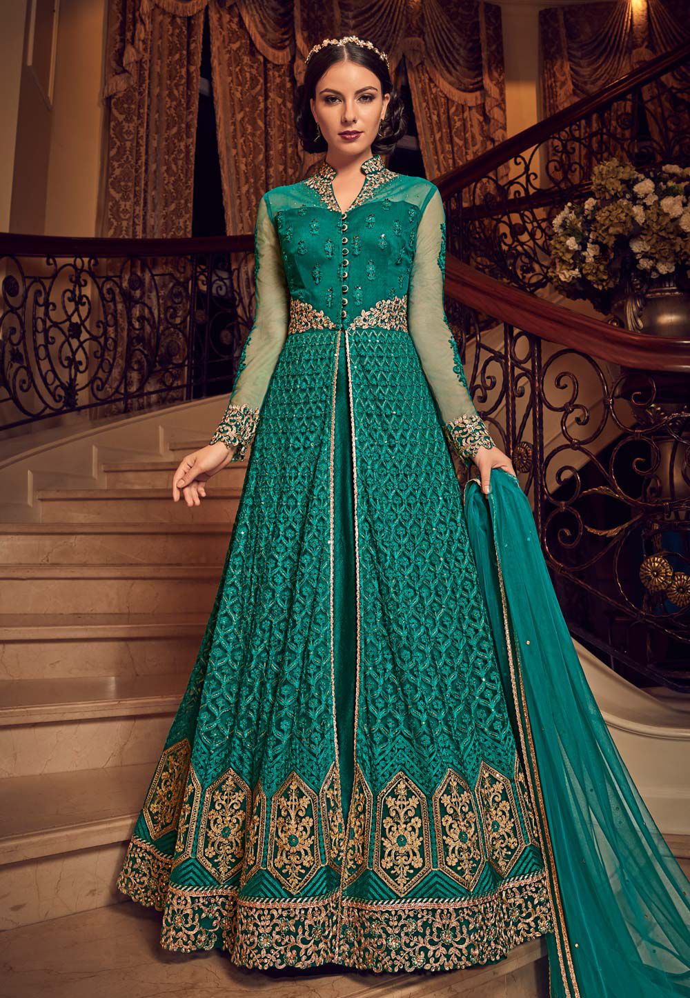 teal color dress for wedding